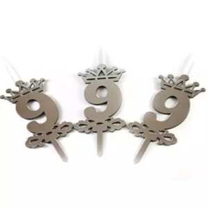 شمع عددی رنگ نقره ای